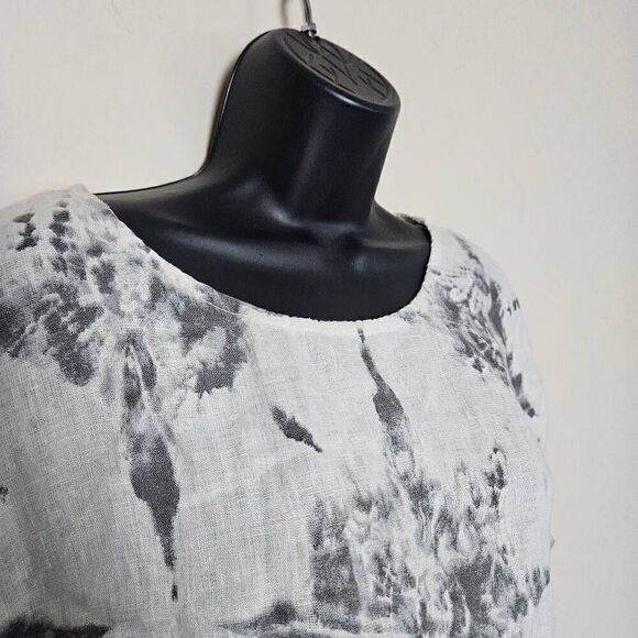 Bellambia Tie Dye Linen Blouse - Picture 2 of 7